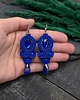 kolczyki soutache Kolczyki sutasz niebieskie klasyczne z kryształkiem Ana 1