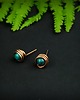 kolczyki wire wrapping Kolczyki sztyfty z chryzokolą 8