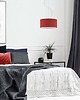 lampy wiszące Minimalistyczna lampa wisząca do sypialni z białym abażurem 30 cm HAJFA 1