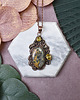 wisiory Miedziany wisiorek wire wrapping z jaspisem i cytrynem #482 1