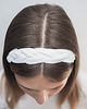 opaski do włosów Lniana opaska warkocz do włosów  Pure White 5