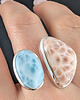 pierścionki srebrne Pierścionek pastelove- larimar i thomsonit 1