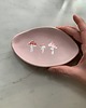pojemniki na biżuterię Ceramiczna Miseczka na Biżuterię Różowa w Muchomory ze Srebrem 1