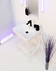 dodatki - łazienka - różne Konsola łazienkowa Stelaż pod umywalkę Czarna konsola umywalkowa MOLO 60 7
