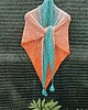 szale damskie Pastelowa Chusta Melon Ombre z chwostami 5