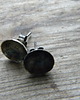 kolczyki wire wrapping skorupki  - sztyfty 3