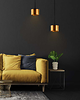 lampy wiszące Czarno złota lampa wisząca do kuchni MONTANA MIRROR 2
