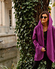bluza z kapturem damska Peleryna MKTP purpurowy 1