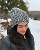 czapki damskie Kolorowa duża czapka beanie z wełną i alpaką 1