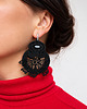 kolczyki soutache Czarne kolczyki sutasz z motywem koronki 1