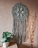 łapacze snów Duży łapacz snów, makrama, mandala flower 50 cm - szaromięta 4