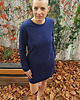 sukienki midi damskie SLOGAN Rose dark blue melange sukienka damska 2
