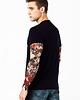 t-shirty męskie Czarny t-shirt męski z tatuażami Skull & Roses 2