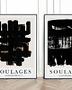 plakaty Zestaw plakatów -  Soulages balck and white 1