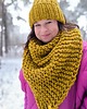 szale damskie Gruba wełniana chusta WOOLY 2