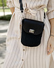 torby na ramię Mini Elegant Bag - czarna z plecionym paskiem 3