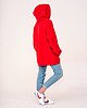 bluza z kapturem damska Hoodie Oversize Red 2