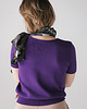 t-shirt damskie Dzianinowy t- shirt, indygo 4
