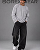 bluza bez kaptura damska Longsleeve  Boxy Fit-Szary 2