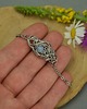 bransoletki wire wrapping Błękitna bransoletka angelit, wire wrapping 3