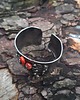 bransoletki wire wrapping Pomarańczowe maki - bransoletka regulowana 1