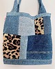 torby na ramię Jeansowa torba w panterkę WILD 3