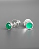 kolczyki srebrne Kolczyki z zielonym agatem, srebro 3