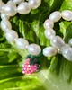 chokery Naszyjnik - perle con mora fucsia 1