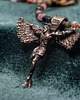 naszyjniki - inne "Icarus-Christus" - Mały naszyjnik z brązu z naturalnymi kamieniami 1