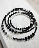 korale Czarno-biały długi sznur korali kors3 1