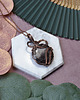 wisiory Miedziany wisiorek wire wrapping z kwarcem z rutylem #209 2