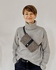 saszetka nerka Marmollada - torebka filcowa nerka SZAROBRĄZOWA + c 1