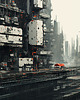 plakaty Futurystyczna Japonia, Cyberpunk - Plakat - Loft, Minimalizm 1