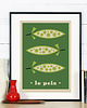plakaty Plakat do kuchni, minimalizm, warzywa, groszek, le pois 2