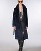płaszcze damskie Granatowy płaszcz z alpaki 4