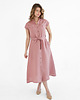 sukienki midi damskie Lniana Sukienka MARIGOLD dusty pink 7
