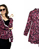 sukienki mini damskie Bordowa KOSZULA oversize/szmizjerka, autorski print kwiatowy 100% wiskoza 3