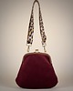 torebki mini Torebka bordowa velvet złota 1