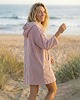 ubrania różne Ponczo kąpielowe z bawełnianej frotte - Powder Pink 2
