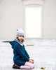 czapki dziecięce Czapka z kominem dziecięca wiosenna - szary 2