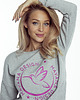 bluza bez kaptura damska Bluza dresowa bawełniana z haftem kolibra magenta 1