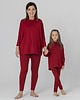 bluzy dla dziewczynki Miękka bluza dziecięca - czerwony melanż 2