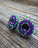 kolczyki soutache Fioletowe kolczyki soutache 2