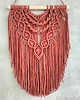 makramy Makrama Ścienna TERRACOTTA Ceglasta Terakota Boho 40x60 cm 1