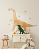 naklejki ścienne do pokoju dziecka Dinozaur Diplodok Dekoracja Ścienna Origami, drewniana 7