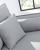 sofy i szezlongi Sofa, kanapa Heaven, szara, len, tworzywo, 80x215x100 cm 3