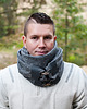 tuby i kominy Szal, Komin UNISEX - Ciemnoszary dresowy 5