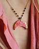 złote naszyjniki Naszyjnik pozłacany Lunula Różowa Kolekcja Parian 2