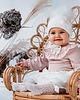 czapki dziecięce Dziewczęca czapka na zimę RIMA z pomponem jasny popiel 3