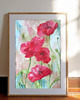 grafiki i ilustracje Akwarela Makowe pole 50x70 cm Ołówek 1